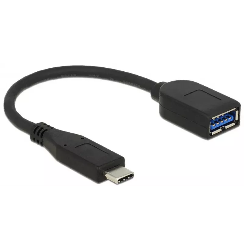 USB laidas DeLOCK USB 3.1 Gen 2 Type-C / Type-A 0,1 m juodas