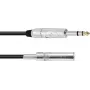 Garso ilginimo kabelis Omnitronic 6,3 mm stereo jack, 3 m, juodas