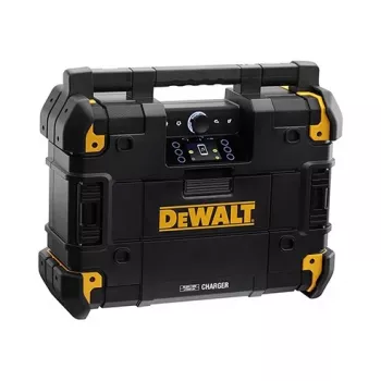 Nešiojamas radijas DeWalt DWST1-81078-QW – AM/MF skaitmeninis imtuvas, LED ekranas, 4 garsiakalbiai, AC/DC maitinimas, USB prievadas, AUX išėjimas