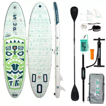 FunWater SUPFW05D Tiki pripučiama irklenčių lenta (žalia)