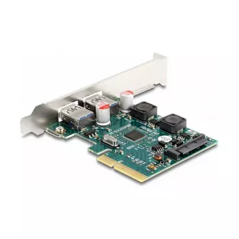 DeLOCK PCI Express x4 kortelė 2 x išoriniai USB 10 Gbps Type-A moteriški Low Profile