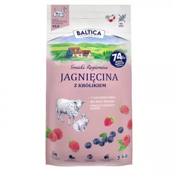 BALTICA regional flavours Small breeds ėriena su triušiu - sausas šunų maistas - 3kg