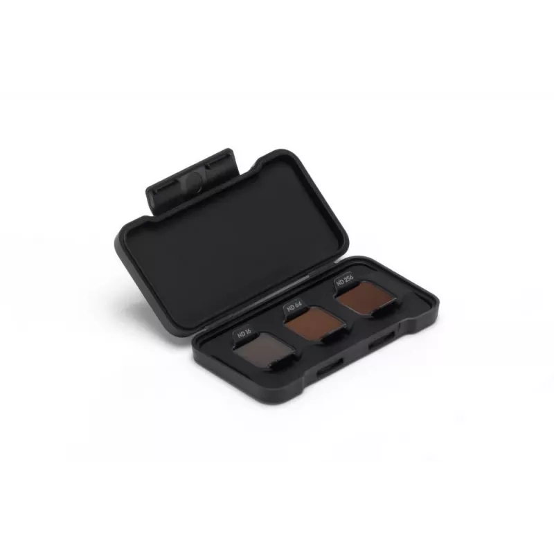 Neutralaus tankio filtrų rinkinys DJI Flip ND16 / ND64 / ND256 — trijų filtrų komplektas suderinamiems DJI dronams