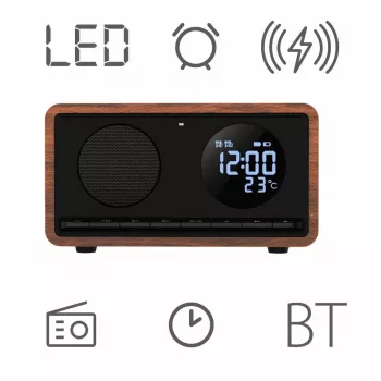 MANTA radijo laikrodis RDI912B Rimini Black su 12 colių ekranu ir 8 GB atmintimi
