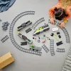 LEGO 60337 City Express keleivinis traukinys nuotolinio valdymo rinkinys su veikiančiais priekiniais žibintais, 2 vagonais ir 24 bėgių dalimis