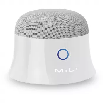 Nešiojamas mono garsiakalbis MILI Ultron 461891 — 3 W RMS, belaidis, įmontuota 420 mAh baterija, baltas