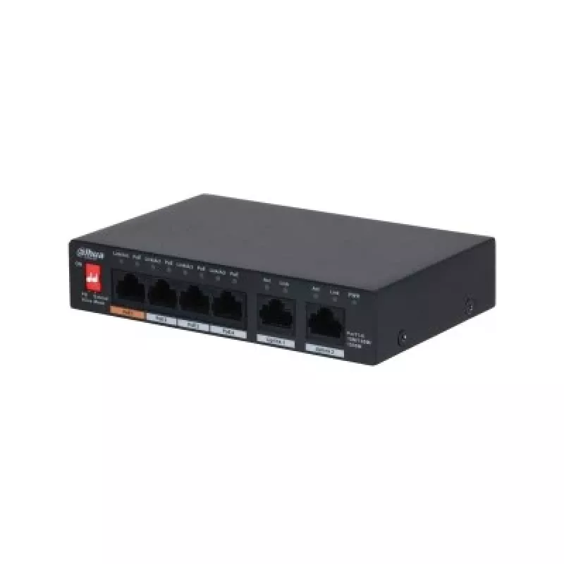 Dahua Technology PFS3006-4GT-60-V2 valdomas PoE tinklo jungiklis, 6 prievadai, Gigabit Ethernet, 60 W
