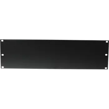 Omnitronic Z-19U plieninis juodas 3U (3HE) priekinis skydelis 19 colių stovui