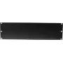 Omnitronic Z-19U plieninis juodas 3U (3HE) priekinis skydelis 19 colių stovui