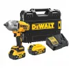 Veržliaraktis smūginis DeWALT DCF900P2T-QW 1/2 colio bešepetėlis 18 V, 1898 N·m, 5 Ah akumuliatorius, 2 akumuliatoriai, įkroviklis, dėklas