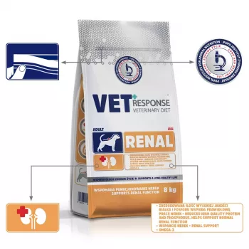 VET RESPONSE Renal sausas šunų ėdalas 8 kg
