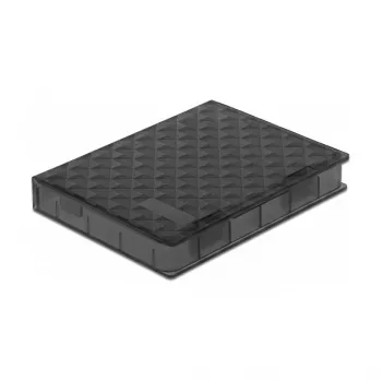 Delock Protection Box - Festplattenlaufwerk-Schutzgehäuse - Kapazität: 1 Festplatte (2.5) - Grau (18368)