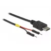 Delock 85418 USB-C maitinimo kabelis su 2 atskirais kontaktų kaiščių kištukais, 0,1 m