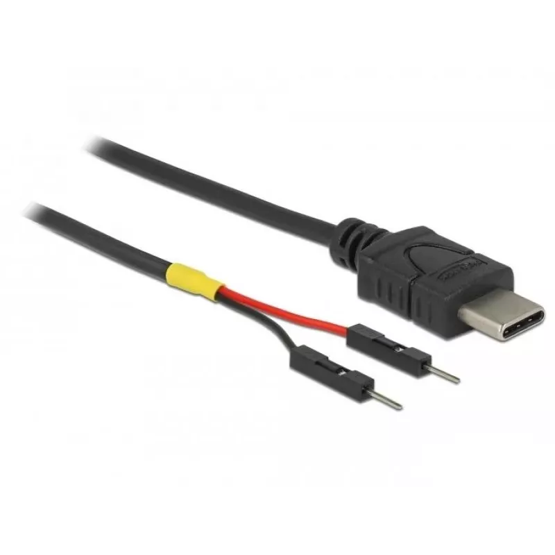 Delock 85418 USB-C maitinimo kabelis su 2 atskirais kontaktų kaiščių kištukais, 0,1 m