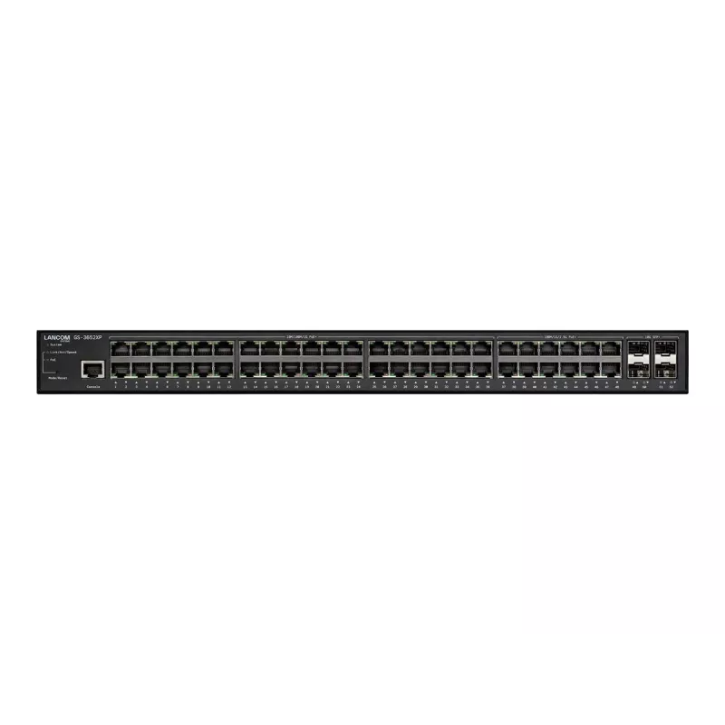 LANCOM GS-3652XP valdomas L3 2.5G Ethernet (100/1000/2500) Power over Ethernet (PoE) 1U juodas