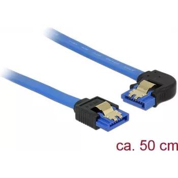 SATA kabelis DeLOCK 84985 0,5 m SATA 7 kontaktų juoda mėlyna