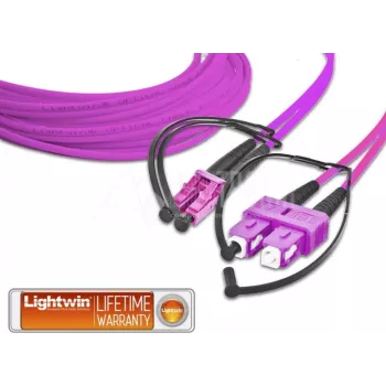Lightwin LDP-50 LC-SC 10.0 OM4 šviesolaidinis kabelis 10 m violetinis (LDP-50 LC-SC 10.0 OM4)