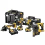 Belaidis kombinuotas įrankių rinkinys DeWalt DCK422P3T-QW 18V 5Ah (3 akumuliatoriai), gręžtuvas/suktuvas DCD796, smūginis gręžtuvas, šlifuoklis, SDS Plus rotacinis plaktukas, dėžės TSTAK