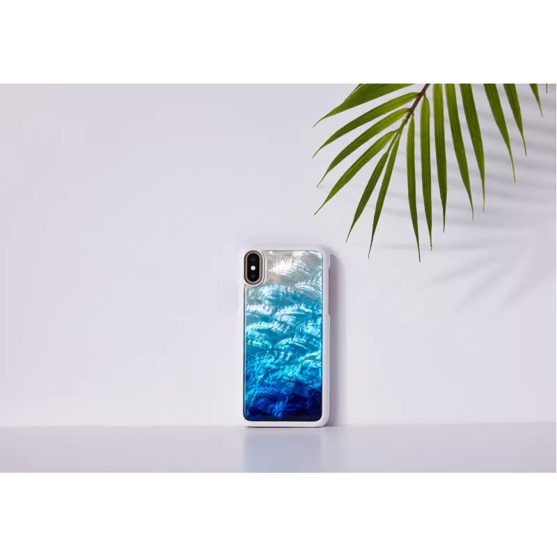 Mobiliojo telefono dėklas iKins iPhone XS/S mėlynas ežeras baltas