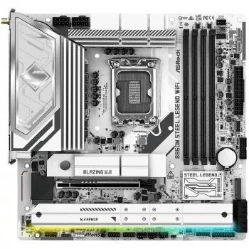 Motininė plokštė ASRock B860M Steel Legend WiFi — Intel B860, LGA 1851, micro-ATX, DDR5, 4 DIMM, Wi-Fi 6E, 2.5GbE
