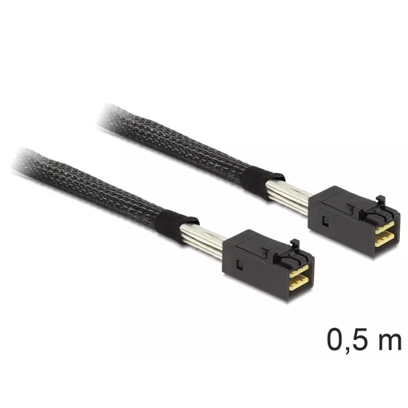 Delock vidinis SAS kabelis - SAS 6Gbit/s - 4x Mini SAS HD (SFF-8643) į 4x Mini SAS HD (SFF-8643) - 50 cm - P/N: 62703, 62704