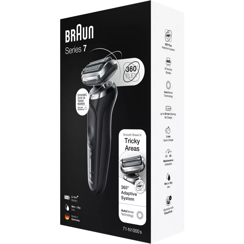 Braun Series 7 71-N1000s folijos skustuvas juodas