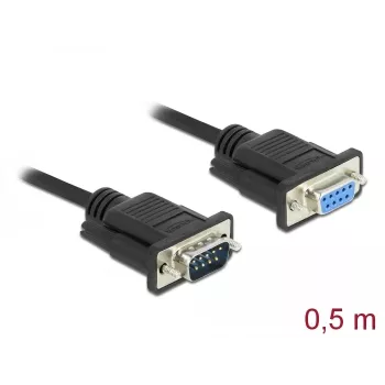 Serijinis kabelis DeLOCK 86613 juodas 0,5 m RS-232
