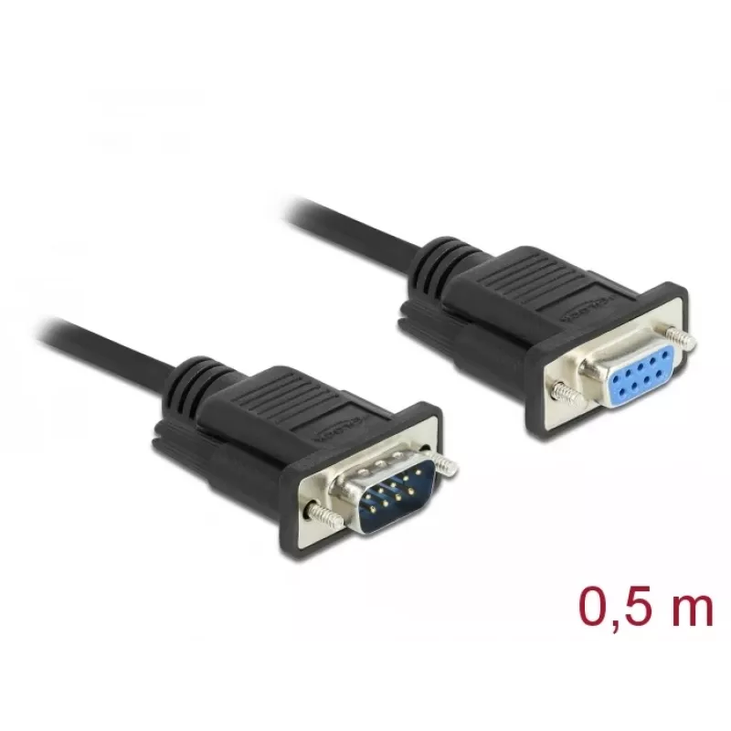 Serijinis kabelis DeLOCK 86613 juodas 0,5 m RS-232
