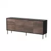 Cama 4D CORTINA komoda 200x40x81 juodas/riešutas