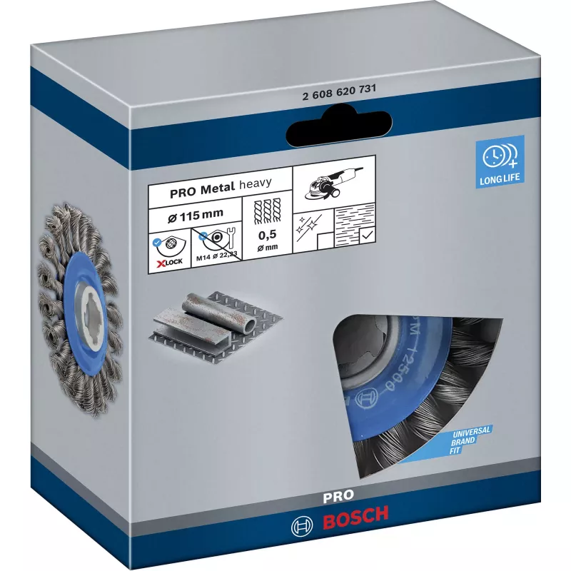 Bosch 2 608 620 731 vielinis šepetys kampiniam šlifuokliui, X-LOCK Heavy