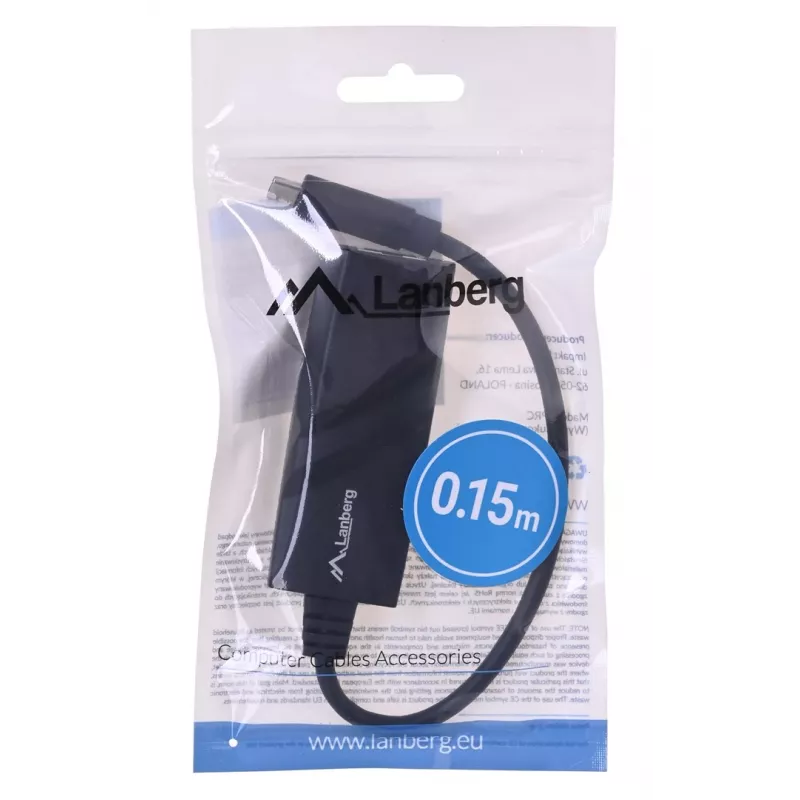 Lanberg NC-1000-02 USB-C 3.1 Gigabit Ethernet adapteris RJ-45