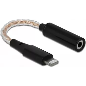 Mobiliojo telefono kabelis DeLOCK 66317 3,5 mm Lightning juodas 0,105 m