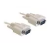 Serijinis kabelis DeLOCK RS-232 1m Smėlio spalvos DB-9