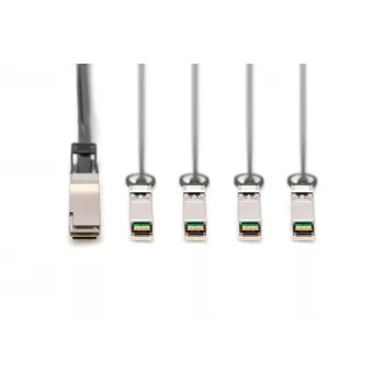 Pasyvus skirstomasis kabelis Digitus 40G QSFP+ į 4xSFP+ 1 m