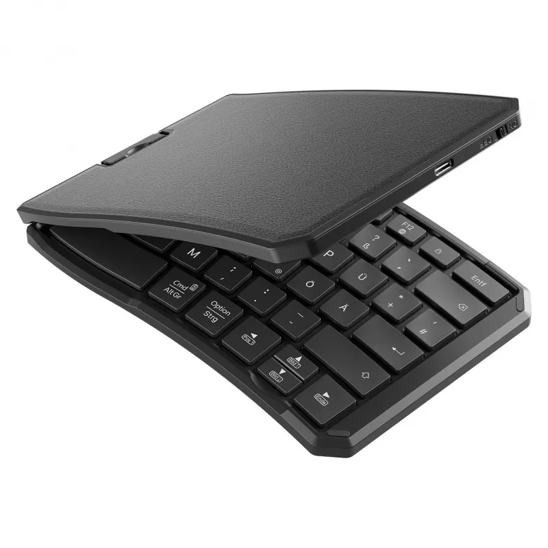 Inateck N0131 pilno dydžio lenkta belaidė Bluetooth klaviatūra QWERTZ žirkliniai jungikliai Juoda