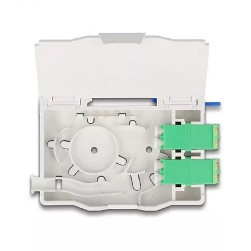DeLOCK 85936 Optinio pluošto jungčių dėžutė LC Duplex balta