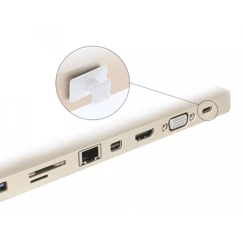 Dulkių kamšteliai USB Type-C moteriškam lizdui, DeLOCK 64097, 10 vnt.