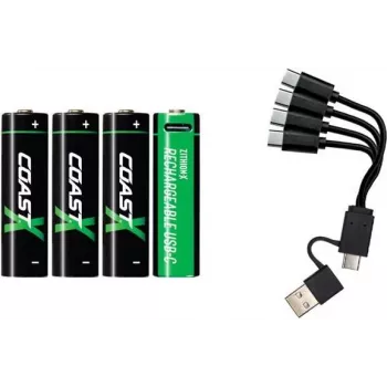 Coast Products 1x4 Coast Zithion-X Mignon AA akumuliatorius su USB-C įkrovimo jungtimi (100047534)