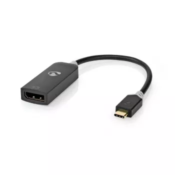 Nedis USB adapteris USB 3.2 Gen1 - USB-C™ kištukas, DisplayPort lizdas, 0,20 m, apvalus, auksuotas, PVC, pilka
