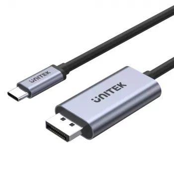 UNITEK V1409A lyties keitiklis USB-C į DisplayPort, juoda, pilka