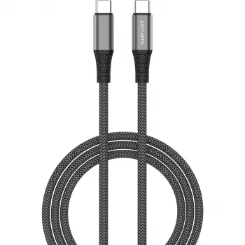 4smarts PremiumCord USB-C laidas – USB-C (M) į USB-C (M) – USB 2.0 – 20 V – 5 A – 1,5 m – 100 W – juoda