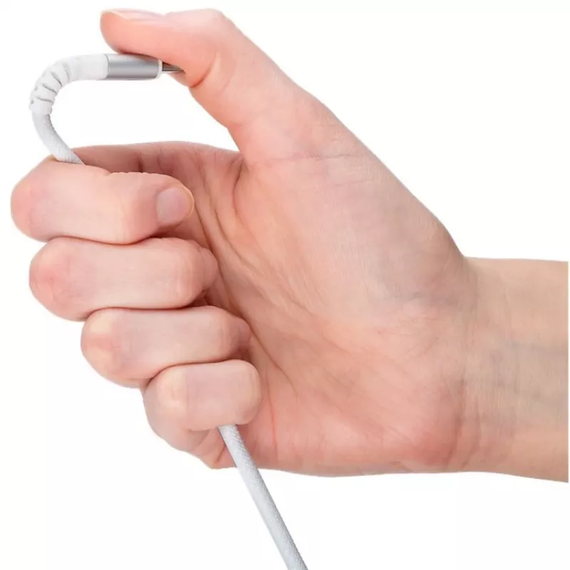 Super-soft USB 2.0 pintas laidas, USB-C kištukas > USB-C kištukas (baltas, 3 metrai)