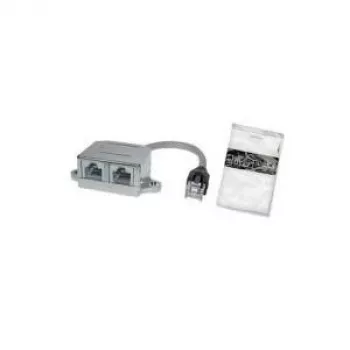 Tinklo kabelis ShiverPeaks Cat5e RJ45-2x RJ45 0,1 m juodas sidabrinis