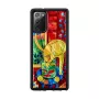 Apsauginis telefono dėklas iKins Samsung Galaxy Note 20 su raudonos katės ir žuvies dizainu