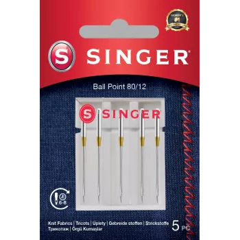 SINGER adata 80/12 (model 250054303) suapvalintu galu megztiems audiniams