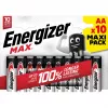 Energizer Max AA LR6 baterijos 10 vnt. Eko pakuotė