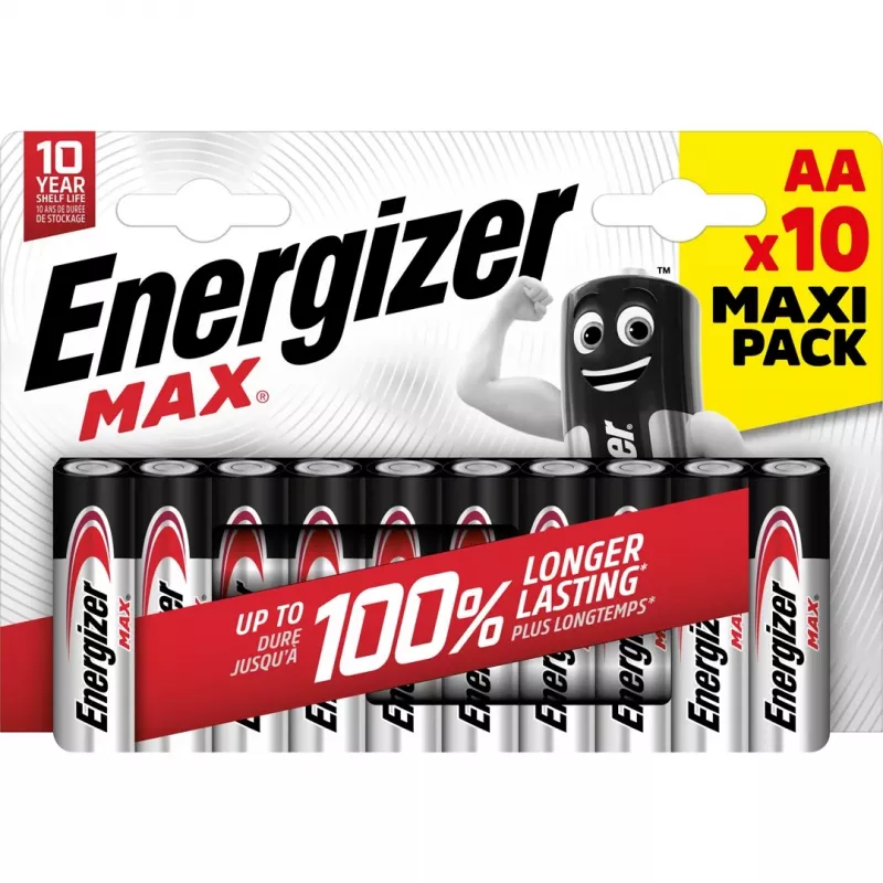 Energizer Max AA LR6 baterijos 10 vnt. Eko pakuotė