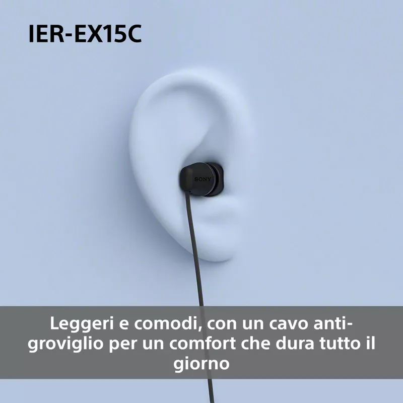Sony IER-EX15C Ausinės Laidinės Ausinės Garsiakalbis USB Type-C Juodos