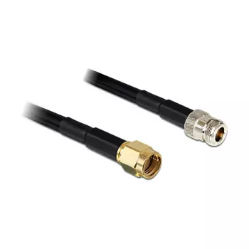 Koaksialinis kabelis DeLOCK 88684 RP-SMA tiesus 1m juodas