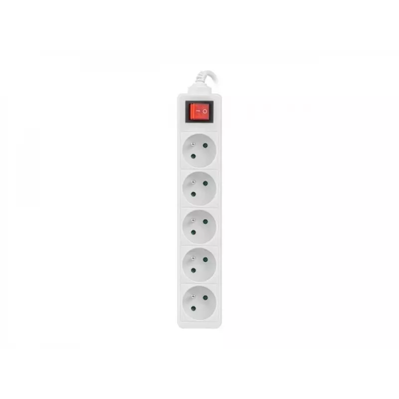 Prailginimo laidas Lanberg PS1-05E-0300-W 3m 5 AC lizdų vidaus/lauko naudojimui baltas